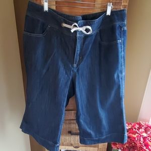 Merona wide leg denim capris pants Size 18